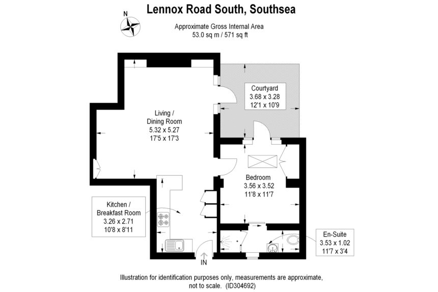 Westcott Construction Flat 2 Floor Plan of Southsea Flat Renovation