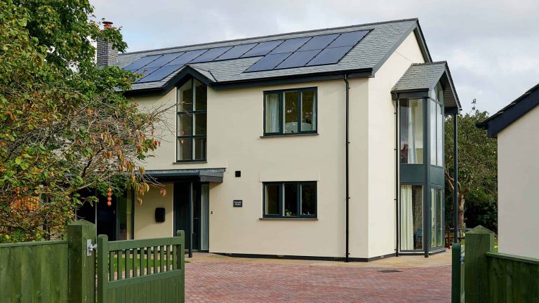 The outside of a house.