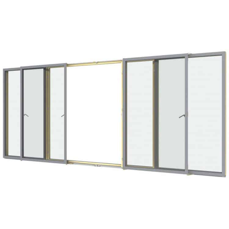 Double sliding door.